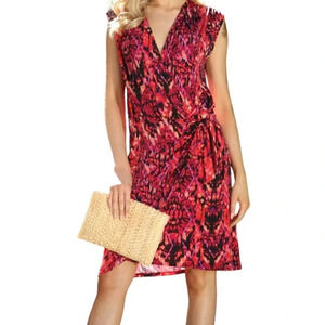 Veronica M. Pink and Black Patterned Dress